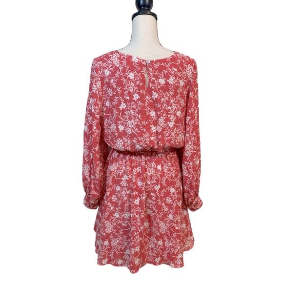 Halogen Coral Pink Boho Peasant Dress Size Large - Picture 2 of 8